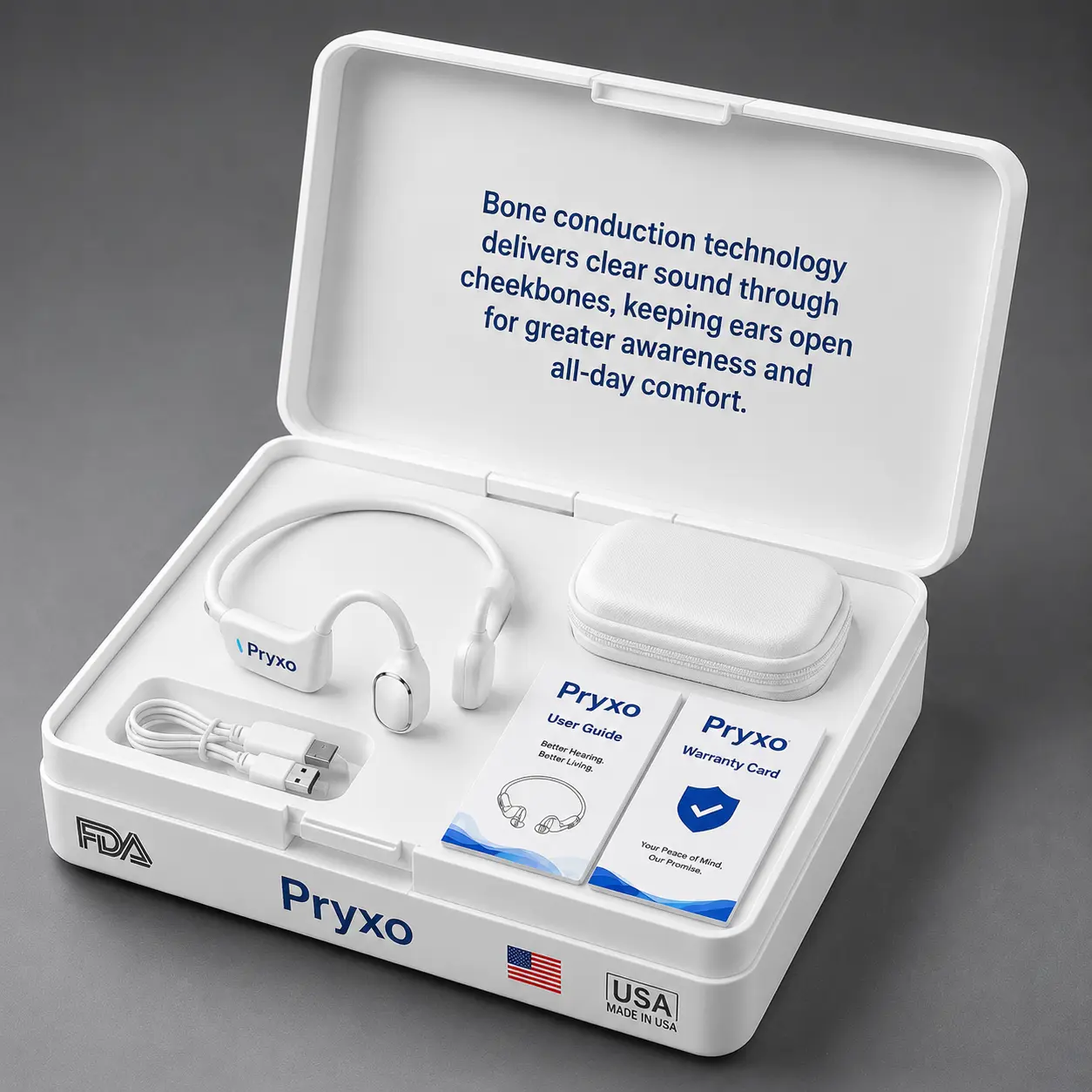 Pryxo® Bone Conduction Smart Hearing Headphones