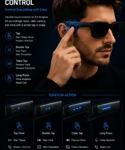 Pryxo™- Smart Glasses-Speak naturally in 100+ languages without taking out your phone