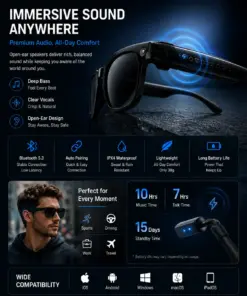 Pryxo™- Smart Glasses-Speak naturally in 100+ languages without taking out your phone