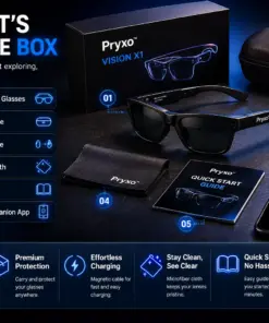Pryxo™- Smart Glasses-Speak naturally in 100+ languages without taking out your phone