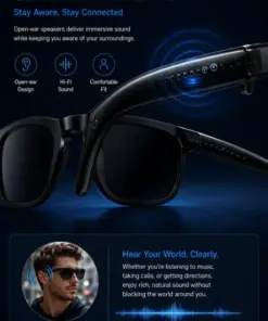 Pryxo™- Smart Glasses-Speak naturally in 100+ languages without taking out your phone