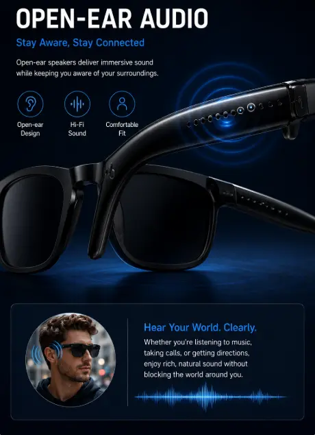 Pryxo™- Smart Glasses-Speak naturally in 100+ languages without taking out your phone