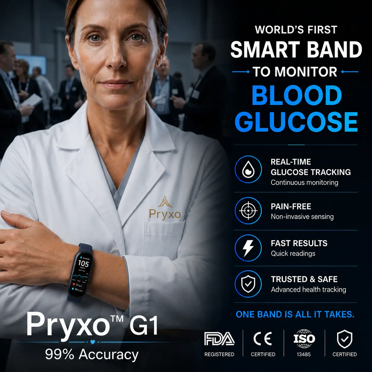 Pryxo™ M9 Non-Invasive Smart Band