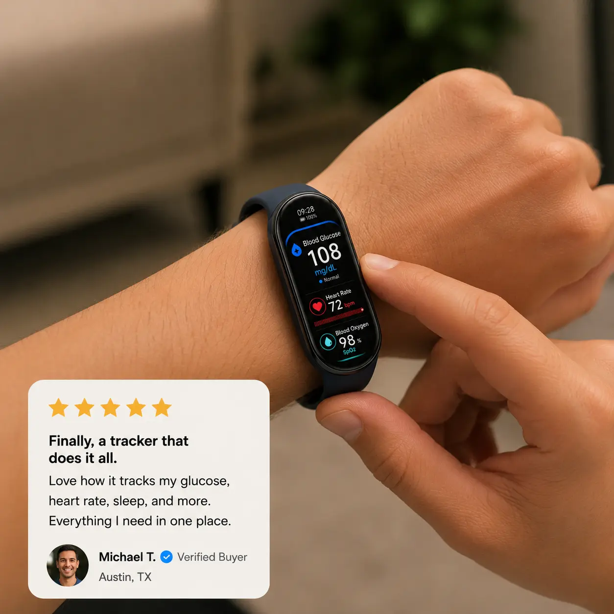 Pryxo™ M9 Non-Invasive Smart Band