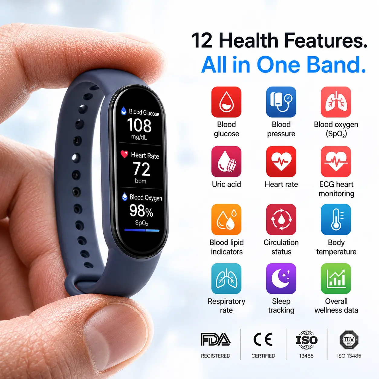 Pryxo™ M9 Non-Invasive Smart Band